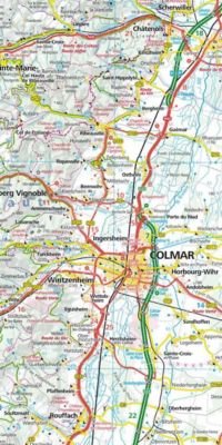 Kümmerly+Frey Karte Elsass Vogesen Alsace Vosges Regionalkarte