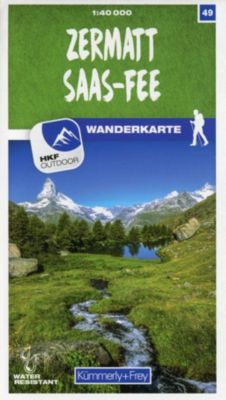 Kümmerly+Frey Karte Zermatt - Saas-Fee Wanderkarte