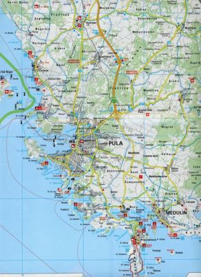 Kroatien Karte Istrien / Umag Rovinj: Hotels in Istrien, Kroatien