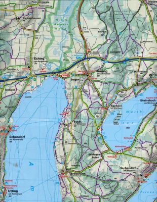 Kummerly Frey Outdoorkarte Starnberger See Ammersee Buch