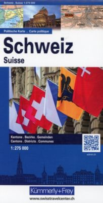 Kümmerly+Frey Politische Karte Schweiz; Suisse / Svizzera / Svizra