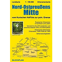 Landkarte Nord-Ostpreußens Mitte Landkarte Nord-Ostpreußens Mitte