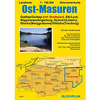 Landkarte Ost-Masuren Landkarte Ost-Masuren