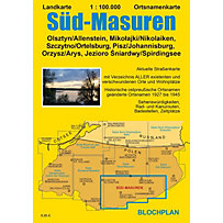 Landkarte Süd-Masuren Landkarte Süd-Masuren