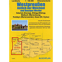 Landkarte Westpreußen östlich der Weichsel und Danziger Werder Landkarte Westpreußen östlich der Weichsel und Danziger Werder