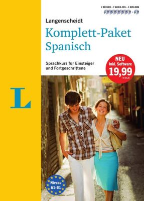 Langenscheidt Komplett-Paket Spanisch, 2 Bücher, 7 Audio-CDs, 1 DVD-ROM, MP3-Download