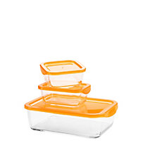 Mäser Vorratsdosen-Set 3-tlg, 2+1 gratis ZITRONE, postsicher Keep 3-teilig (Farbe: Orange) Mäser Vorratsdosen-Set 3-tlg, 2+1 gratis ZITRONE, postsicher Keep 3-teilig (Farbe: Orange)