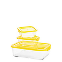 Mäser Vorratsdosen-Set 3-tlg, 2+1 gratis ZITRONE, postsicher Keep 3-teilig (Farbe: Gelb) Mäser Vorratsdosen-Set 3-tlg, 2+1 gratis ZITRONE, postsicher Keep 3-teilig (Farbe: Gelb)