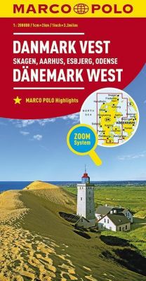 MARCO POLO Karte Dänemark West 1:200 000; Danmark Vest / Denmark West / Danemark Ouest