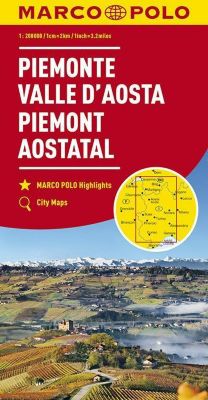 MARCO POLO Karte Piemont, Aostatal 1:200 000; Piémont, Vallée d' Aoste / Piemonte, Valle d' Aosta / Piedmont, Aosta Vall
