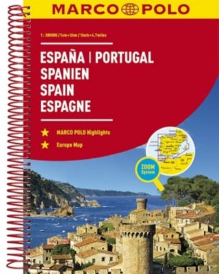 MARCO POLO Reiseatlas Spanien, Portugal 1:300 000; Espana, Portugal / Spain, Portugal / Espagne, Portugal