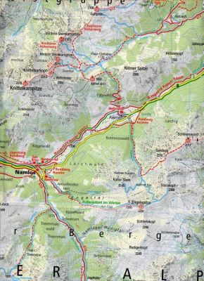 Mayr Karte Ferienregion Tiroler Lechtal, 2 Blätter Buch portofrei