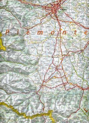 Michelin Karte Aostatal, Piemont, Lombardei, Ligurien Italie Nord-Ouest