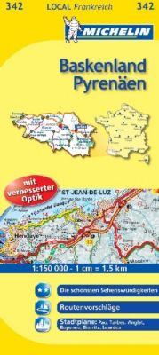 Michelin Karte Baskenland, Pyrenäen Hautes-Pyrenees, Pyrennees