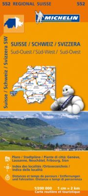 Michelin Karte Schweiz Süd-West Suisse, Sud-Ouest Svizzera ...