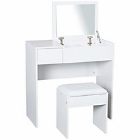 Schminktisch mit Klappspiegel und Hocker Schminktisch mit Klappspiegel und Hocker