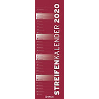 Streifenkalender schmal ROT 2020 Streifenkalender schmal ROT 2020