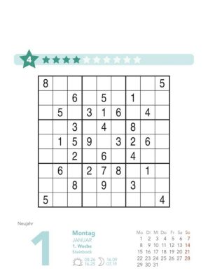 Sudoku mittel bis schwierig 2018 - Kalender bei Weltbild.de