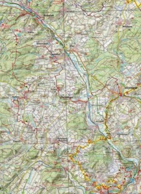 Topographische Freizeitkarte Rheinland-Pfalz Eifelsteig von Aachen bis