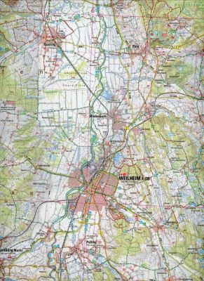 Topographische Karte Bayern Ammersee Starnberger See Munchen Sud