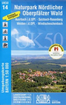 Topographische Karte Bayern Naturpark Nördlicher Oberpfälzer Wald - Breitband und Vermessung, Bayern Landesamt für Digitalisierung | 