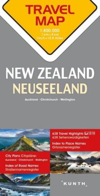 Travelmap Reisekarte Neuseeland / New Zealand 1:800.000
