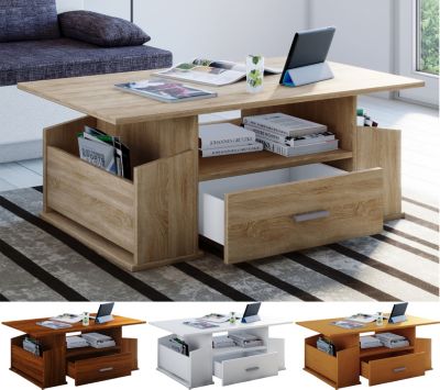 Vcm Couchtisch Sofatisch Wohnzimmertisch Beistelltisch Schublade
