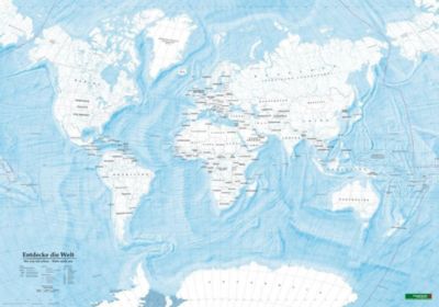 Weltkarte zum Ausmalen, Entdecke die Welt, Poster 1:40 Mio ...