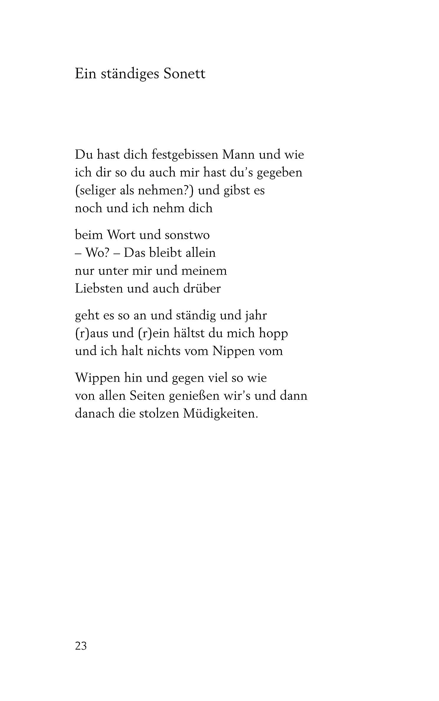 Ulla hahn bekanntschaft gedicht
